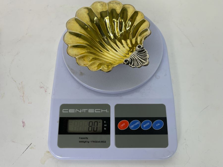 900 Coin Silver Shell Dish Tray 80g $53 Melt Value [Photo 10]