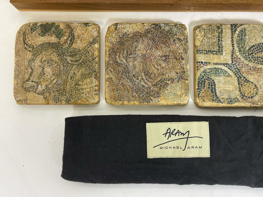 Gerber Legendary Blades Meat Carving Set And Set Of Four Michael Aram Coasters [Photo 4]