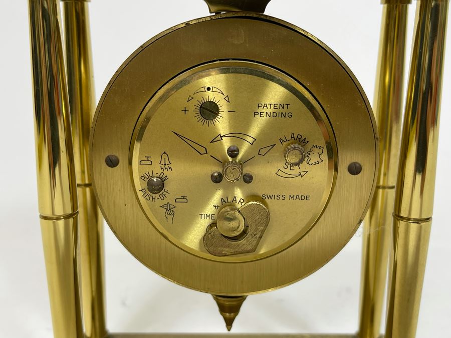 Working Brass Swiza-Sheffield 8 Day 7 Jewels Swiss Clock 4.25W X 2D X 6H [Photo 7]