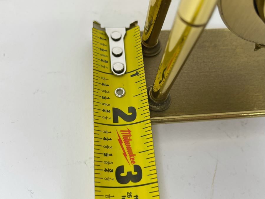 Working Brass Swiza-Sheffield 8 Day 7 Jewels Swiss Clock 4.25W X 2D X 6H [Photo 9]