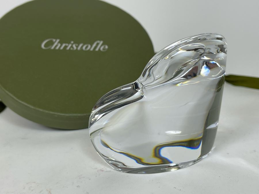 Christofle Crystal Heart Figurine With Box 2H [Photo 4]