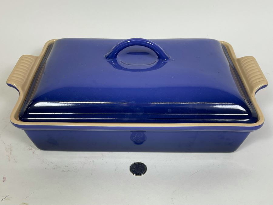 Correction: Le Creuset Ovenware Stoneware Covered Pan 1018 15W X 9D X 7H [Photo 2]