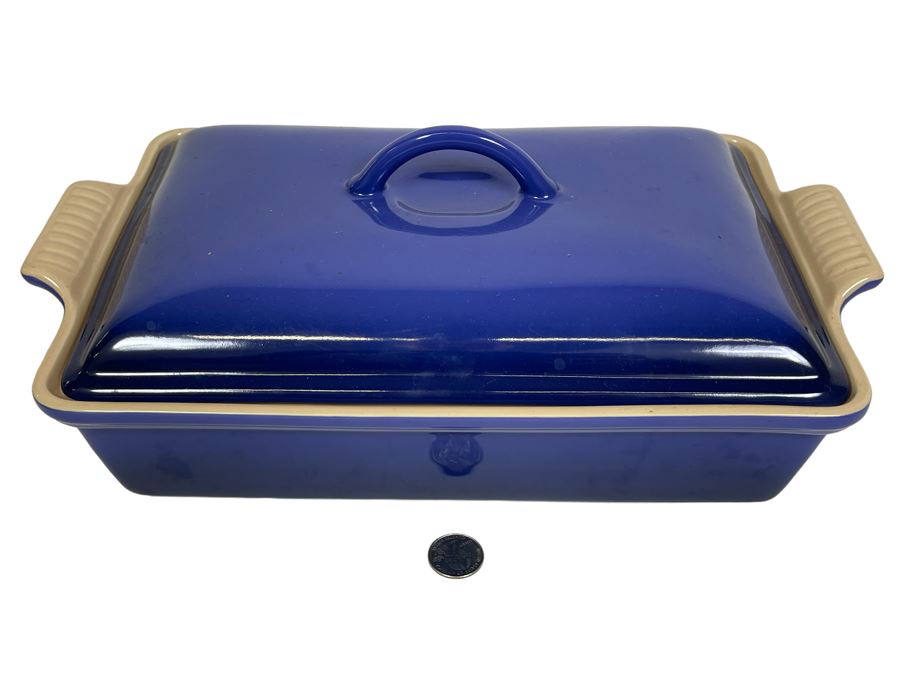 Correction: Le Creuset Ovenware Stoneware Covered Pan 1018 15W X 9D X 7H [Photo 1]