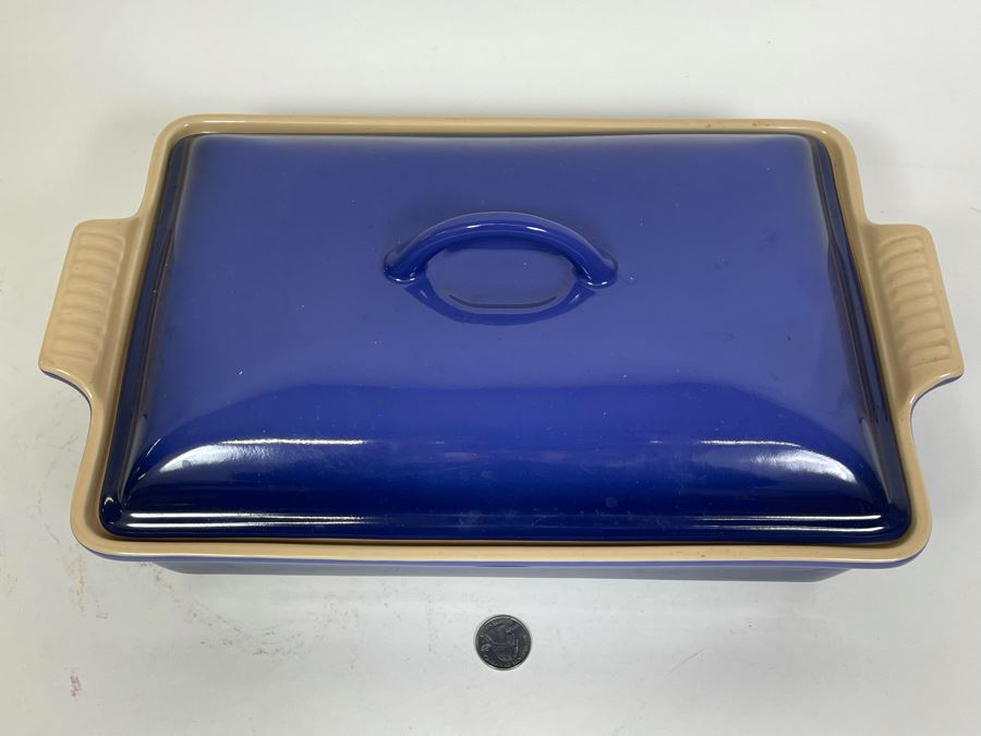 Correction: Le Creuset Ovenware Stoneware Covered Pan 1018 15W X 9D X 7H [Photo 3]