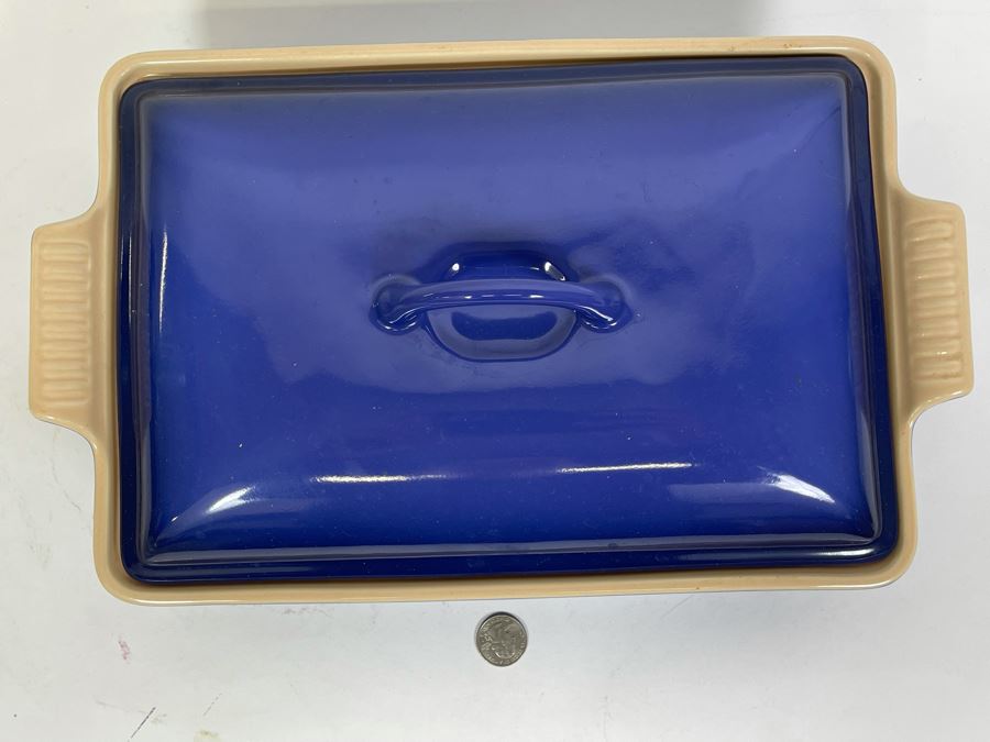 Correction: Le Creuset Ovenware Stoneware Covered Pan 1018 15W X 9D X 7H [Photo 4]
