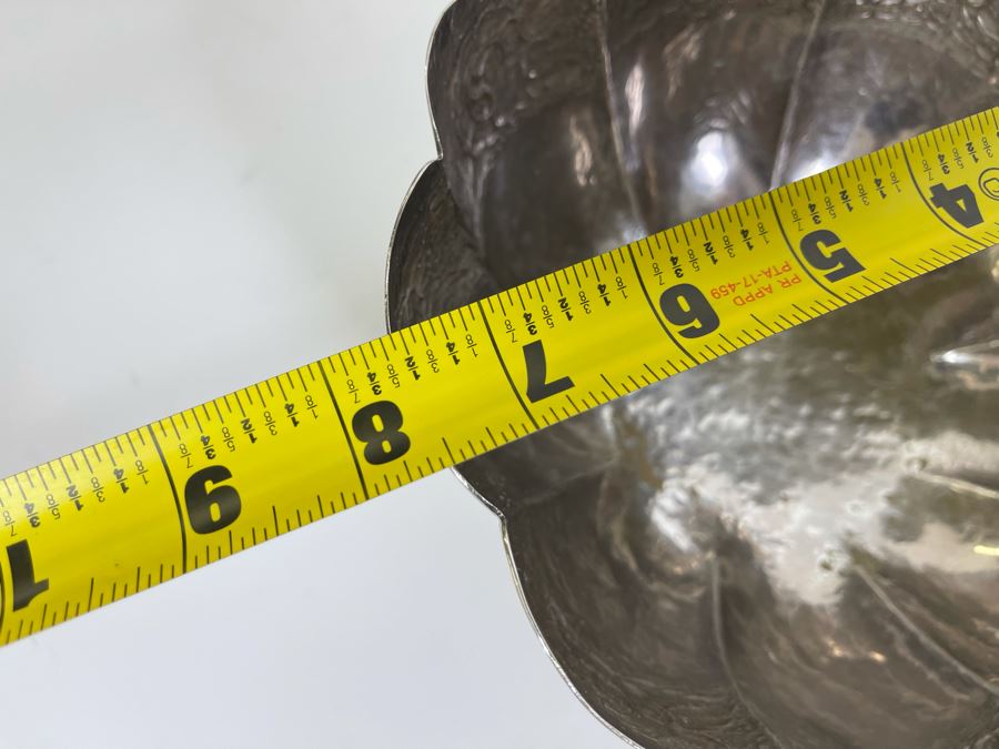 Last Minute Add - Sterling Silver Footer Bowl Mexican 7.5W X 4.5H 479g $340 Melt Value [Photo 15]