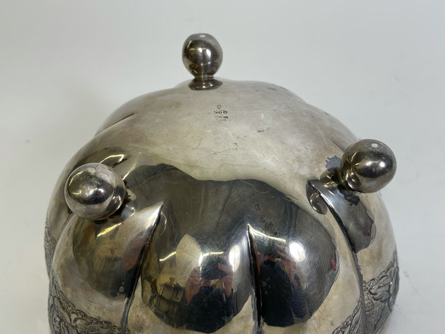 Last Minute Add - Sterling Silver Footer Bowl Mexican 7.5W X 4.5H 479g $340 Melt Value [Photo 11]