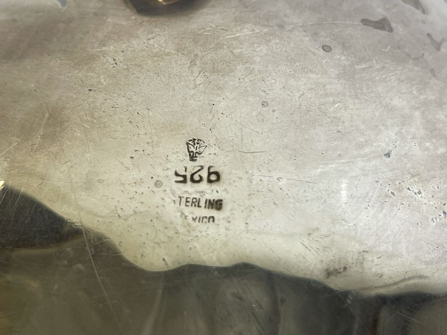 Last Minute Add - Sterling Silver Footer Bowl Mexican 7.5W X 4.5H 479g $340 Melt Value [Photo 12]