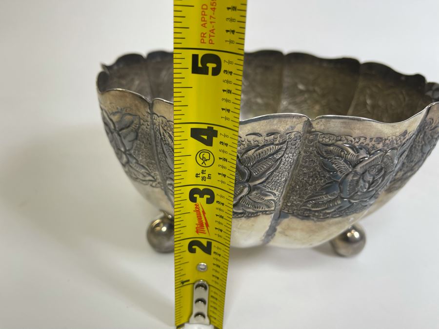 Last Minute Add - Sterling Silver Footer Bowl Mexican 7.5W X 4.5H 479g $340 Melt Value [Photo 16]