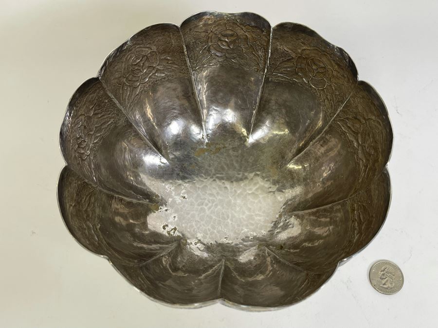 Last Minute Add - Sterling Silver Footer Bowl Mexican 7.5W X 4.5H 479g $340 Melt Value [Photo 6]