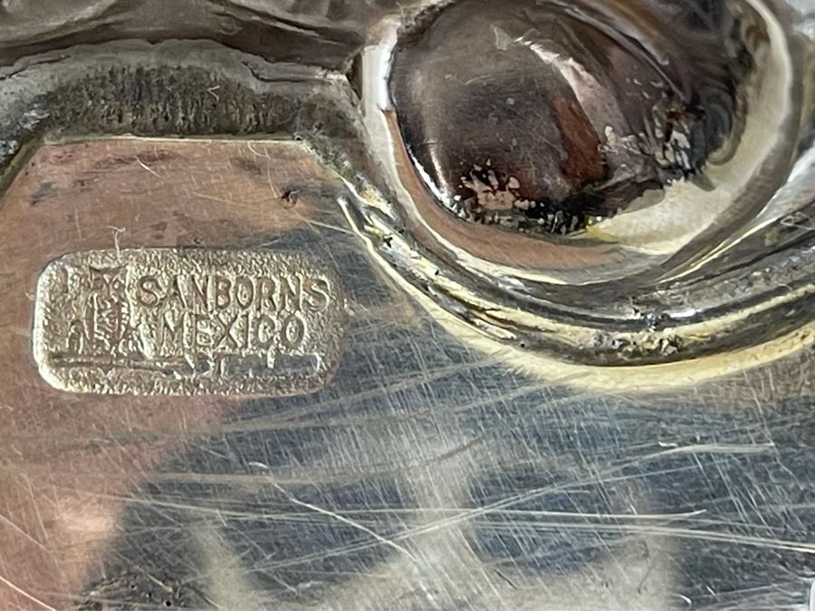 Stunning Sterling Silver Double Shell Serving Bonbon Dish With Handle Sanborns Mexican 516g $355 Melt Value [Photo 13]