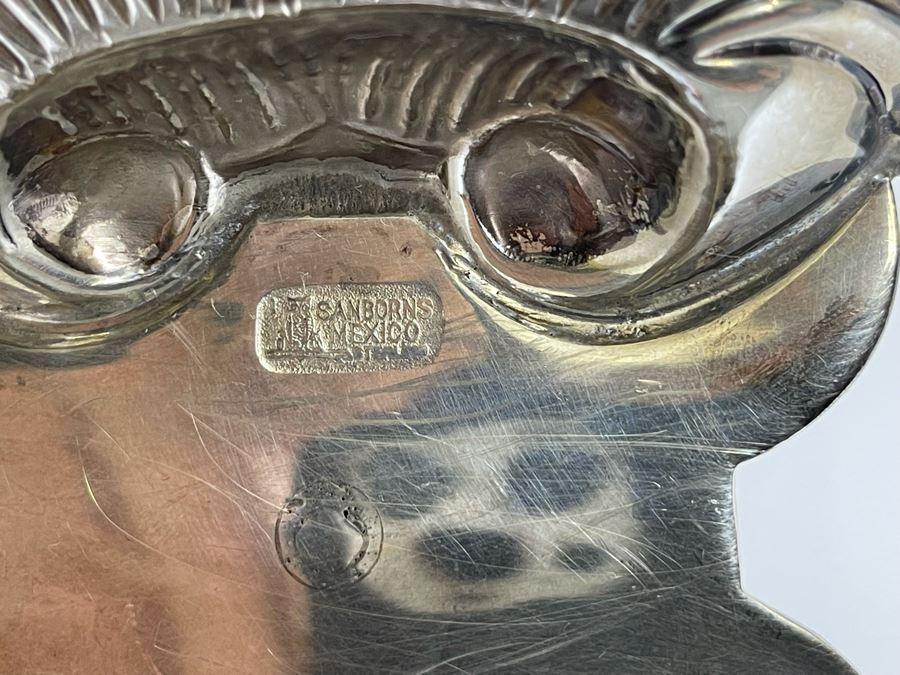 Stunning Sterling Silver Double Shell Serving Bonbon Dish With Handle Sanborns Mexican 516g $355 Melt Value [Photo 12]