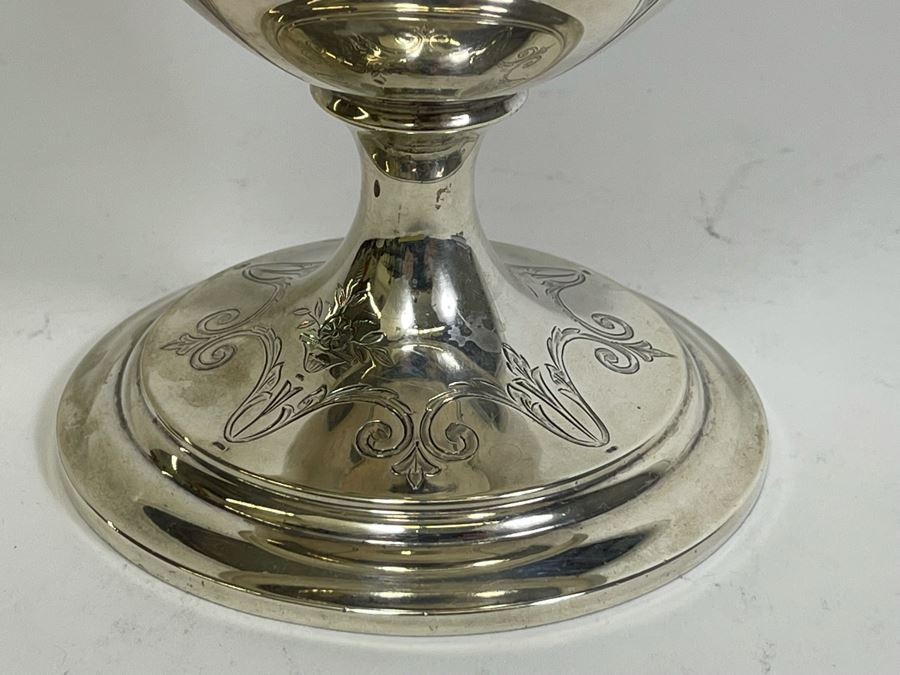 Shreve & Co San Francisco Sterling Silver Footed Wine Cooler Vase 7W X 7H 396g $272 Melt Value [Photo 8]
