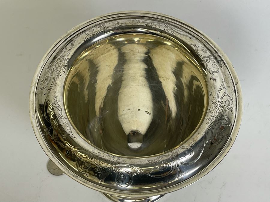 Shreve & Co San Francisco Sterling Silver Footed Wine Cooler Vase 7W X 7H 396g $272 Melt Value [Photo 10]