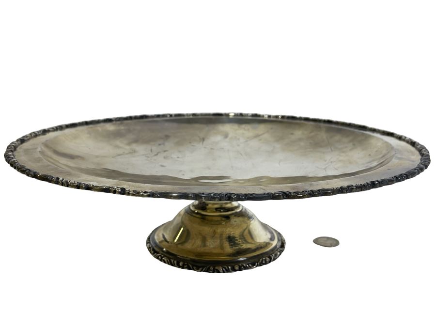 Large Sterling Silver Footed Centerpiece Bowl Sanborns Mexican 13.75R X 3.75H 1,224g $842 [Photo 2]