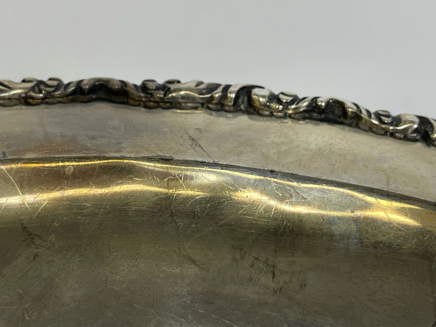 Large Sterling Silver Footed Centerpiece Bowl Sanborns Mexican 13.75R X 3.75H 1,224g $842 [Photo 9]