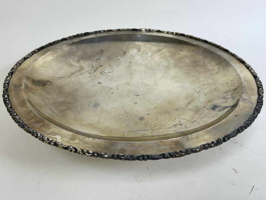 Large Sterling Silver Footed Centerpiece Bowl Sanborns Mexican 13.75R X 3.75H 1,224g $842 [Photo 6]