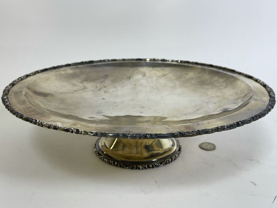 Large Sterling Silver Footed Centerpiece Bowl Sanborns Mexican 13.75R X 3.75H 1,224g $842 [Photo 5]