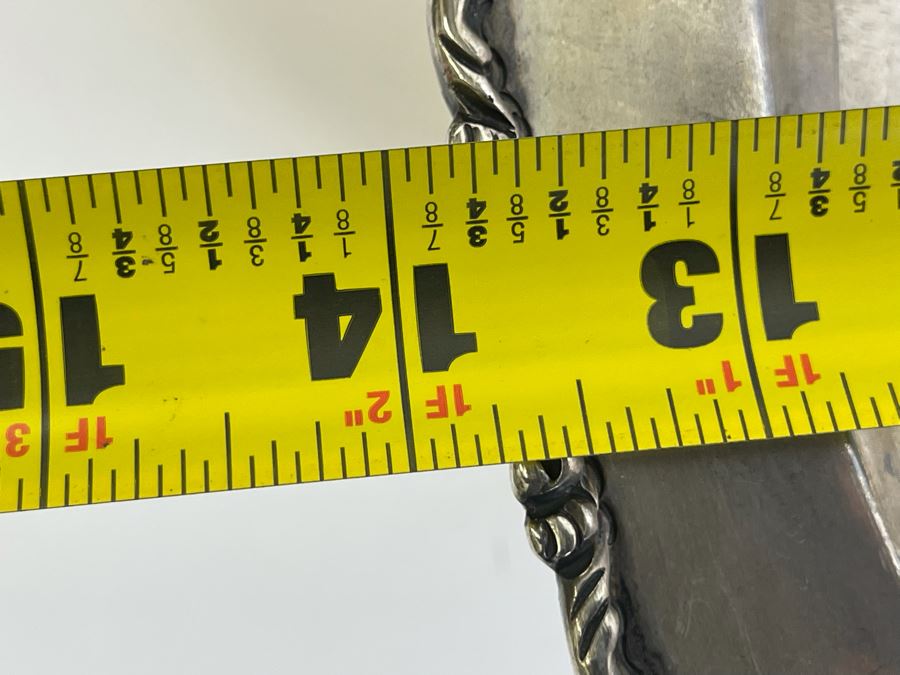 Large Sterling Silver Footed Centerpiece Bowl Sanborns Mexican 13.75R X 3.75H 1,224g $842 [Photo 15]