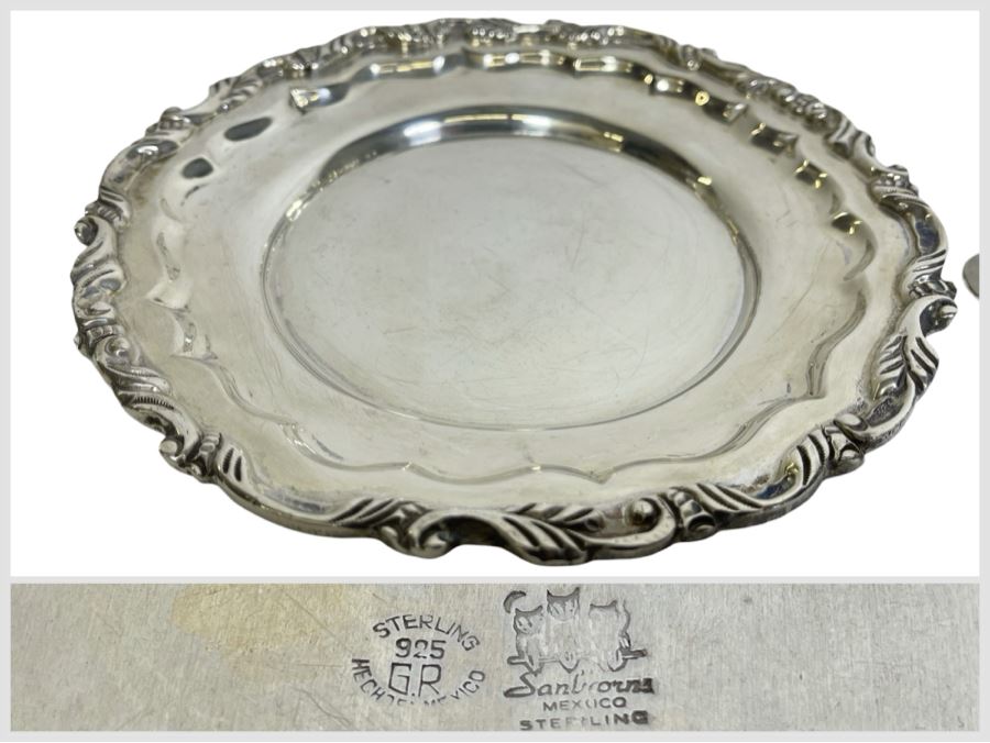 Sterling Silver 6.75' Dish Sanborns Mexican 236g $162 Melt Value