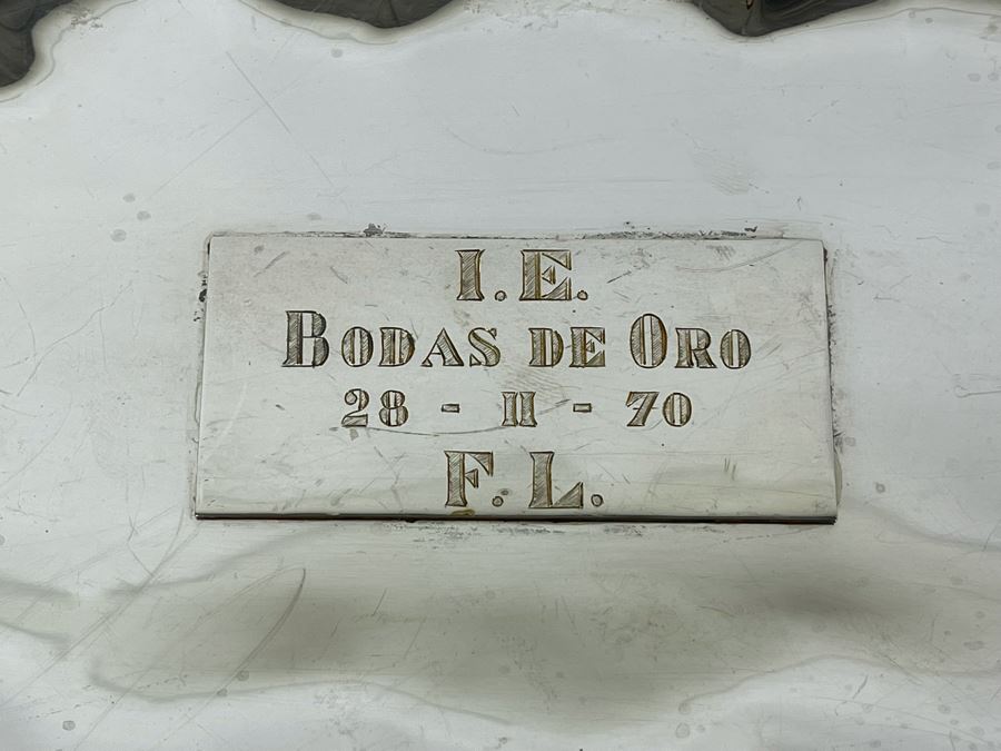 Sterling Silver Large Footed Centerpiece Bowl Mexican 13.5W X 7.5D X 2.75H 613g $422 Melt Value [Photo 7]