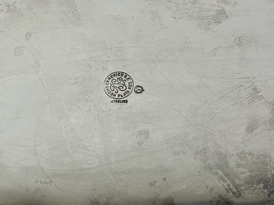 Sterling Silver Large Footed Centerpiece Bowl Mexican 13.5W X 7.5D X 2.75H 613g $422 Melt Value [Photo 10]