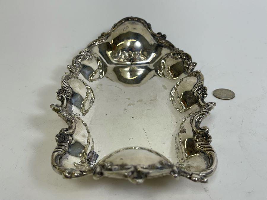 Large Ornate Sterling Silver Footed Dish Sanborns Mexican 13W X 6D X 2H 563g $388 Melt Value [Photo 8]