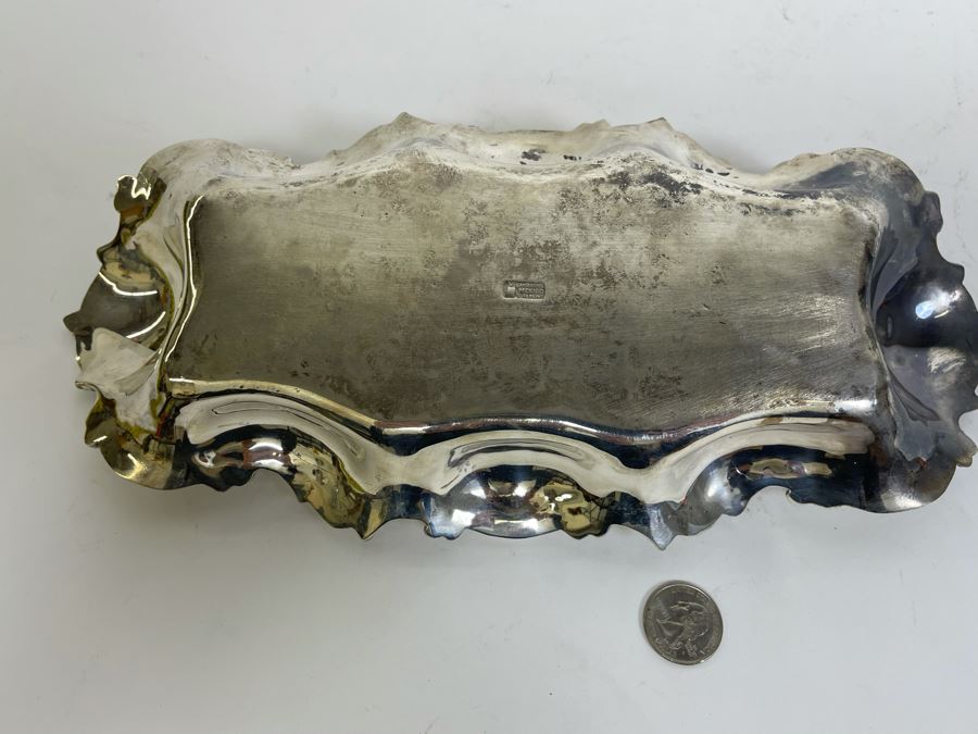 Large Ornate Sterling Silver Footed Dish Sanborns Mexican 13W X 6D X 2H 563g $388 Melt Value [Photo 10]