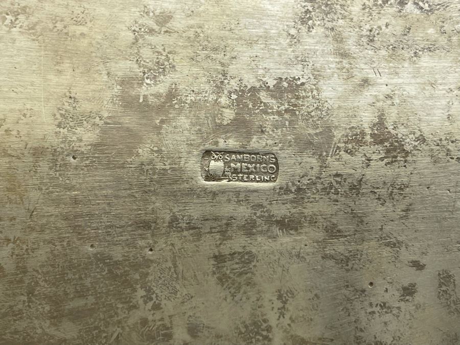 Large Ornate Sterling Silver Footed Dish Sanborns Mexican 13W X 6D X 2H 563g $388 Melt Value [Photo 11]