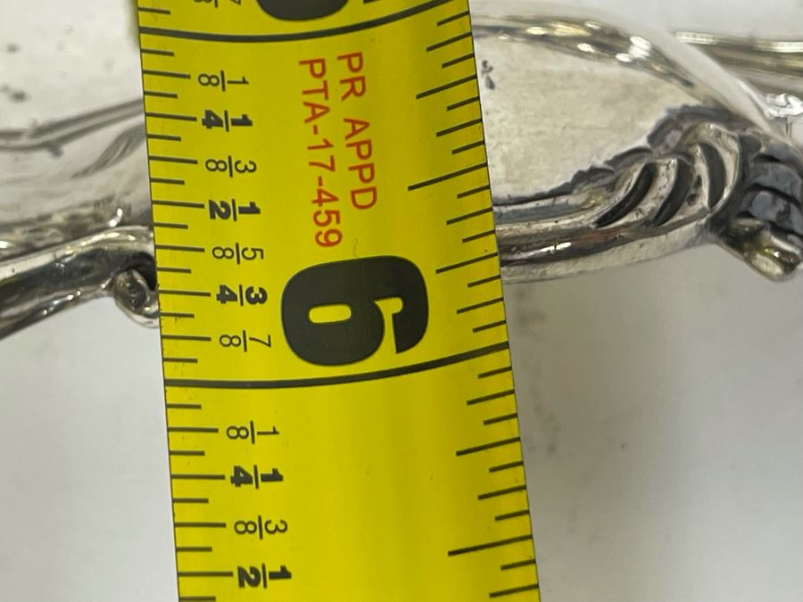 Large Ornate Sterling Silver Footed Dish Sanborns Mexican 13W X 6D X 2H 563g $388 Melt Value [Photo 14]