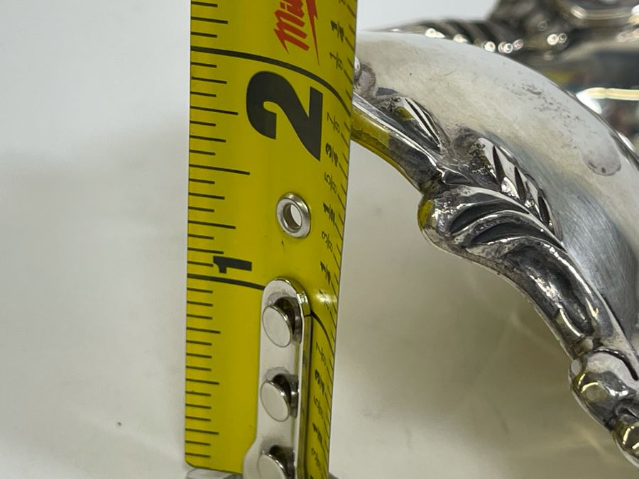 Large Ornate Sterling Silver Footed Dish Sanborns Mexican 13W X 6D X 2H 563g $388 Melt Value [Photo 15]