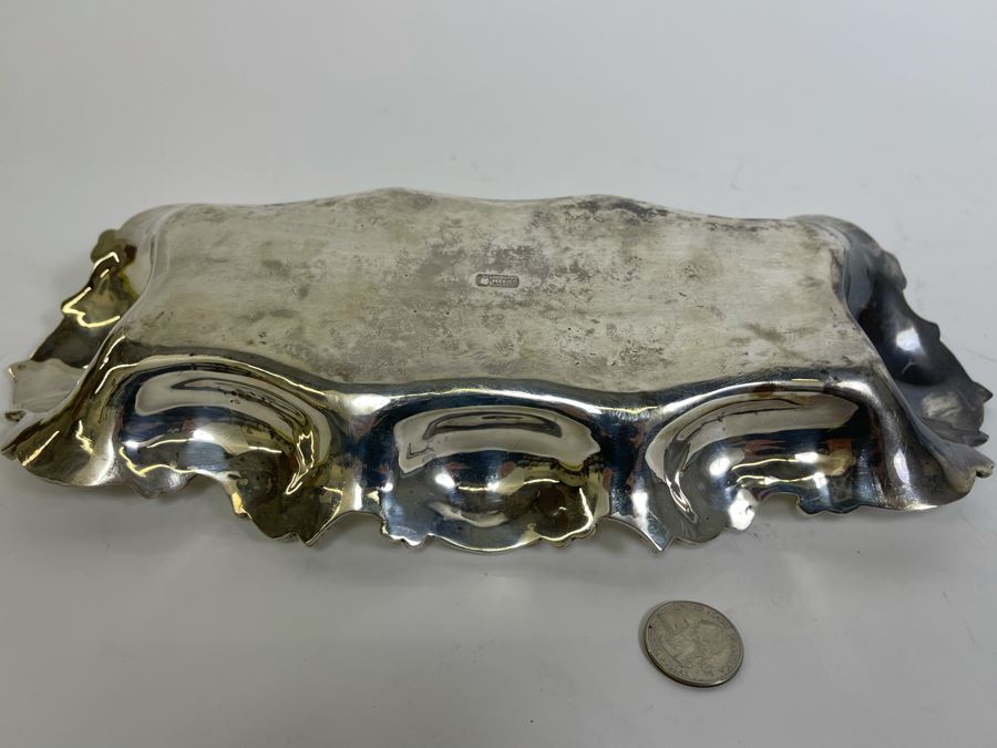 Large Ornate Sterling Silver Footed Dish Sanborns Mexican 13W X 6D X 2H 563g $388 Melt Value [Photo 9]