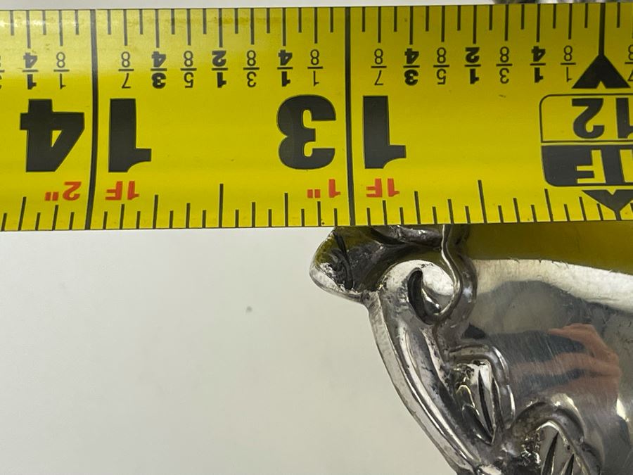 Large Ornate Sterling Silver Footed Dish Sanborns Mexican 13W X 6D X 2H 563g $388 Melt Value [Photo 13]