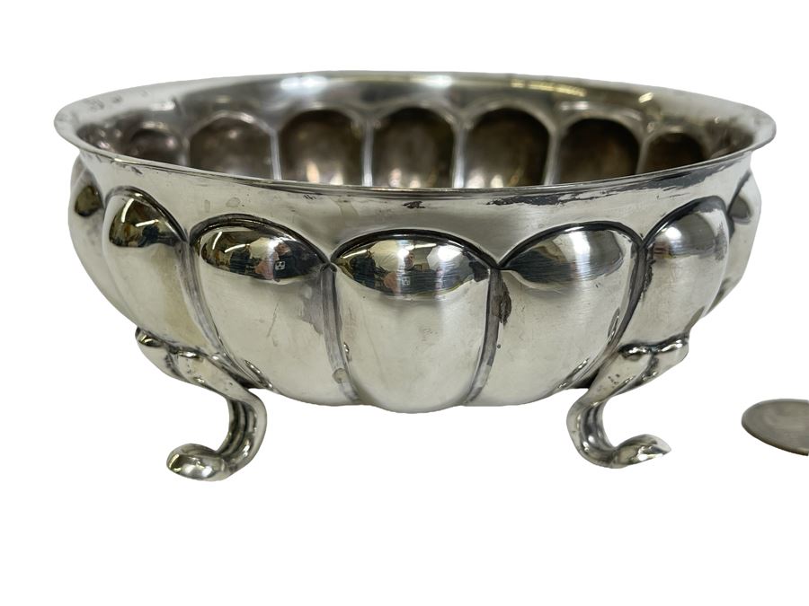 Impressive Sterling Silver Footed Bowl By Sanborns Mexico Sterling 5.5W X 2.25H 277g - $191 Melt Value [Photo 2]