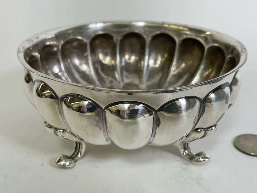 Impressive Sterling Silver Footed Bowl By Sanborns Mexico Sterling 5.5W X 2.25H 277g - $191 Melt Value [Photo 4]