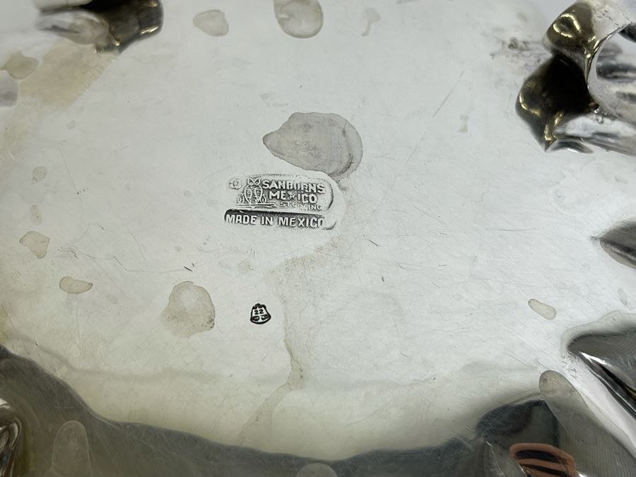 Impressive Sterling Silver Footed Bowl By Sanborns Mexico Sterling 5.5W X 2.25H 277g - $191 Melt Value [Photo 12]