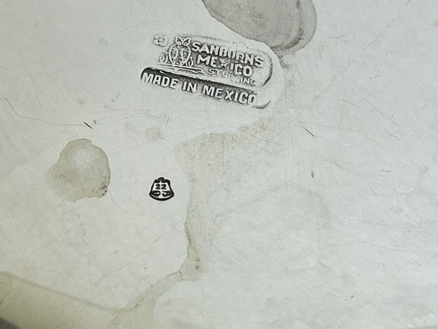 Impressive Sterling Silver Footed Bowl By Sanborns Mexico Sterling 5.5W X 2.25H 277g - $191 Melt Value [Photo 11]