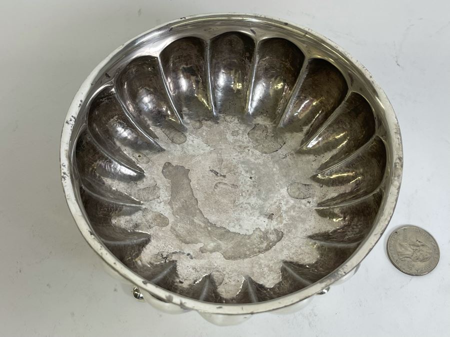 Impressive Sterling Silver Footed Bowl By Sanborns Mexico Sterling 5.5W X 2.25H 277g - $191 Melt Value [Photo 7]