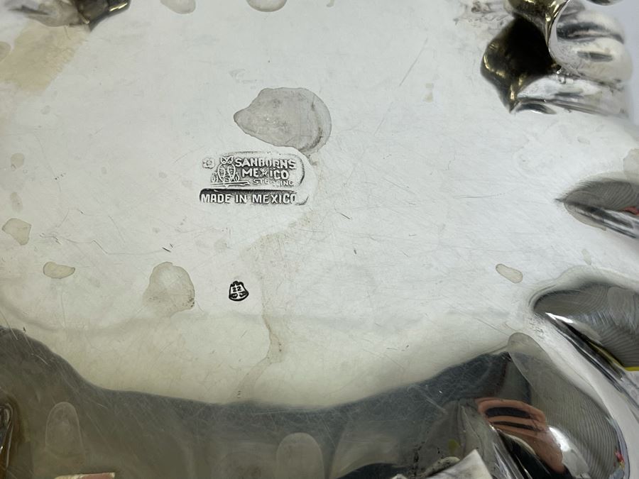 Impressive Sterling Silver Footed Bowl By Sanborns Mexico Sterling 5.5W X 2.25H 277g - $191 Melt Value [Photo 10]
