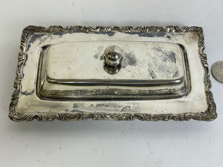 Sterling Silver Covered Butter Dish Caral Mexican 7W X 4D X 2.5H 313g $216 [Photo 4]