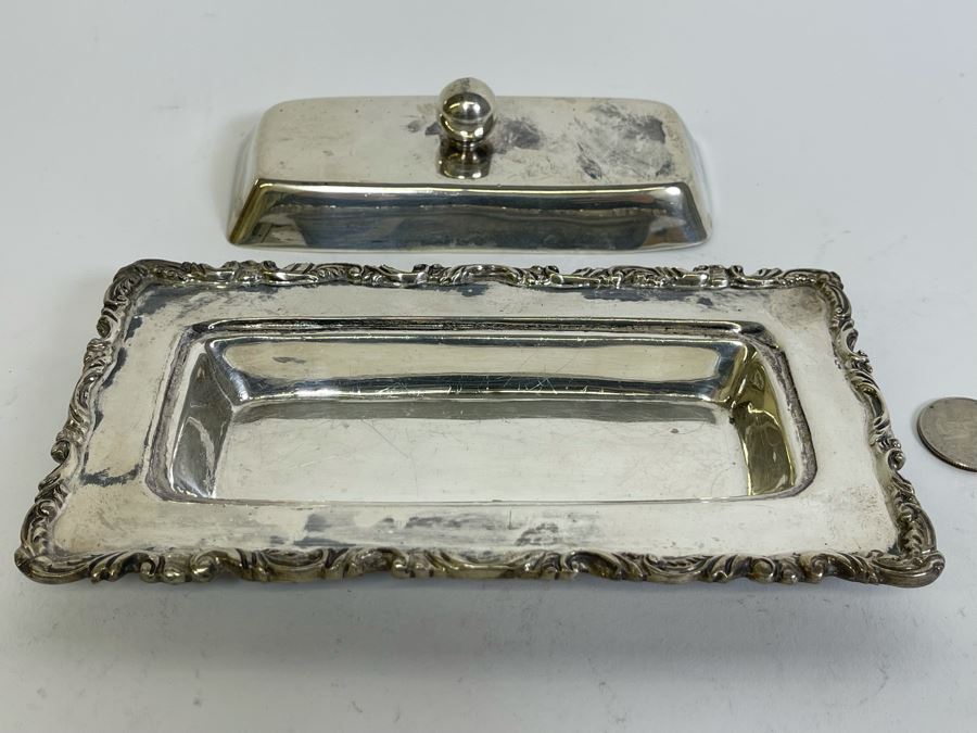 Sterling Silver Covered Butter Dish Caral Mexican 7W X 4D X 2.5H 313g $216 [Photo 9]