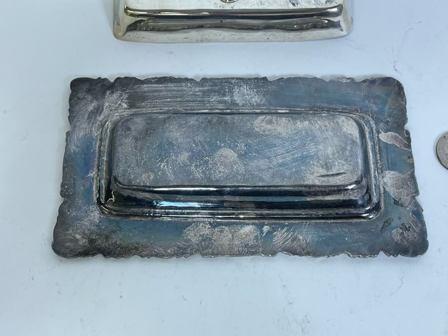 Sterling Silver Covered Butter Dish Caral Mexican 7W X 4D X 2.5H 313g $216 [Photo 10]