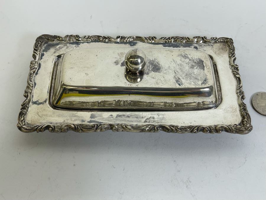 Sterling Silver Covered Butter Dish Caral Mexican 7W X 4D X 2.5H 313g $216 [Photo 3]