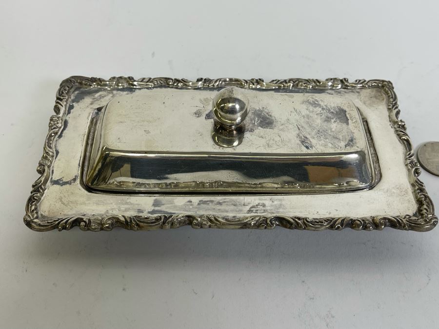 Sterling Silver Covered Butter Dish Caral Mexican 7W X 4D X 2.5H 313g $216 [Photo 5]