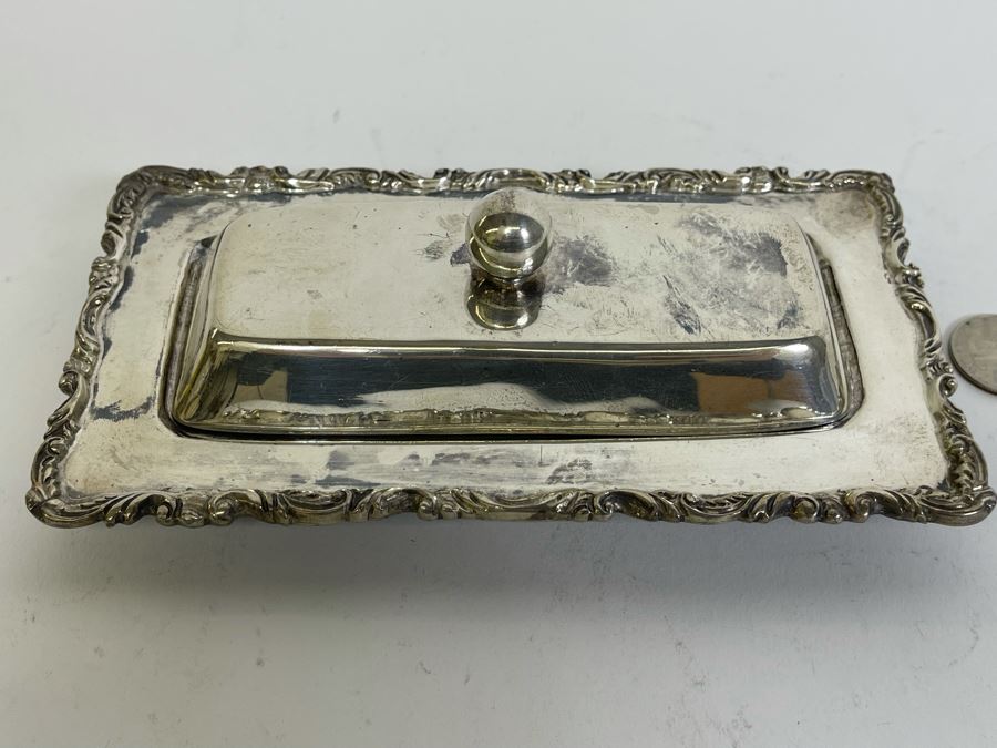 Sterling Silver Covered Butter Dish Caral Mexican 7W X 4D X 2.5H 313g $216 [Photo 7]