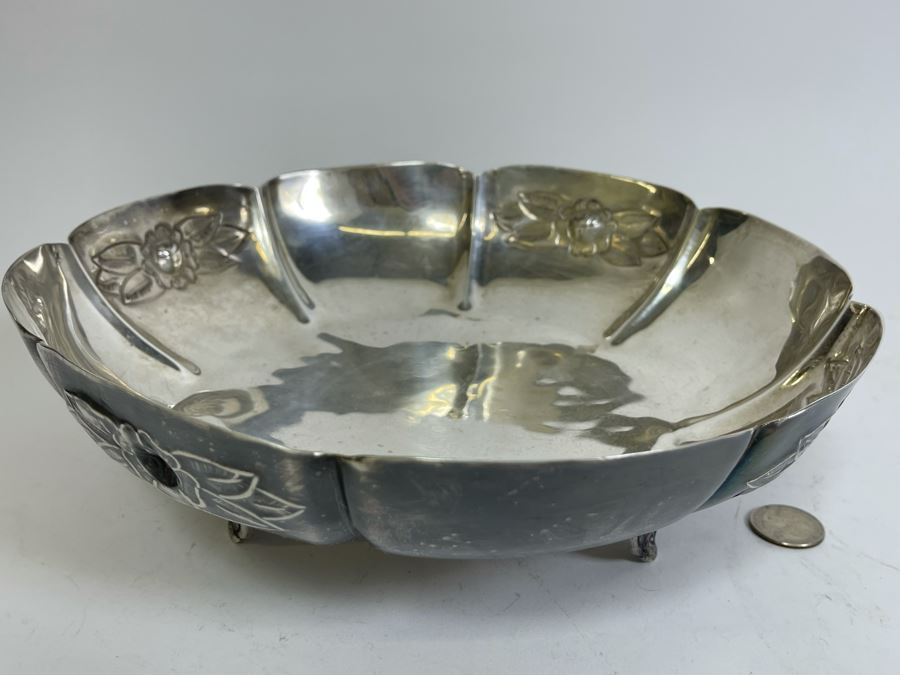 Mexican Sterling Silver 935 Footed Bowl 10.25W X 3H 684g $472 Melt Value [Photo 3]