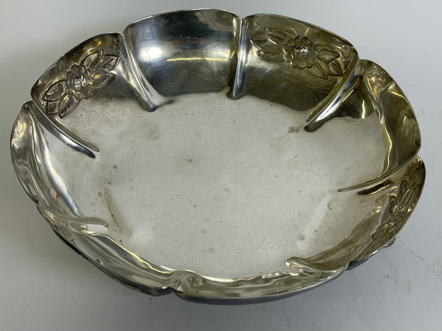 Mexican Sterling Silver 935 Footed Bowl 10.25W X 3H 684g $472 Melt Value [Photo 7]
