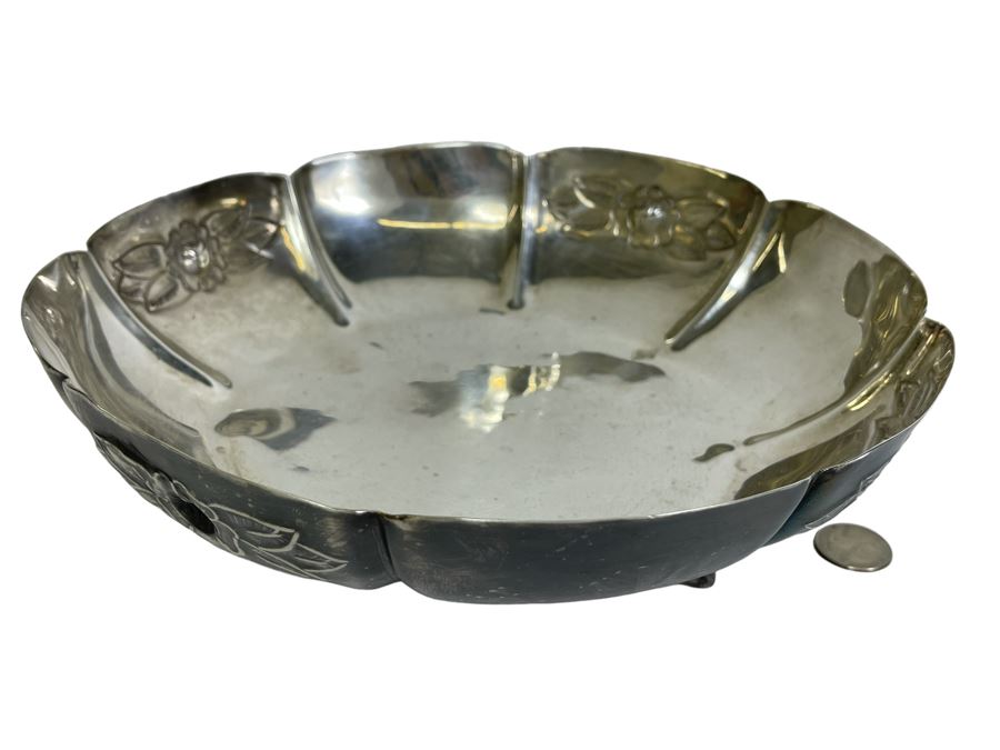 Mexican Sterling Silver 935 Footed Bowl 10.25W X 3H 684g $472 Melt Value [Photo 2]