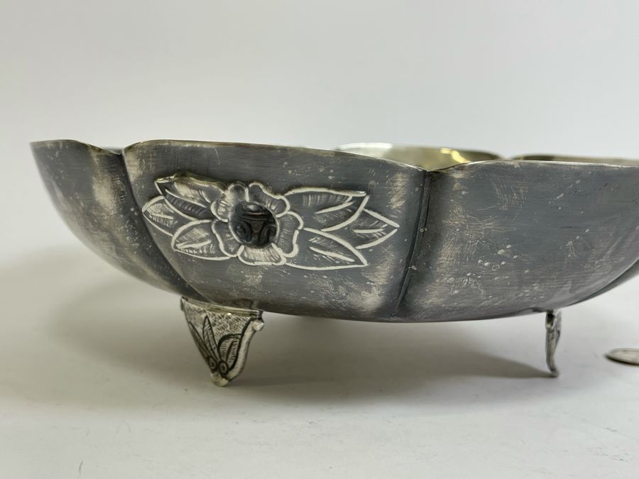 Mexican Sterling Silver 935 Footed Bowl 10.25W X 3H 684g $472 Melt Value [Photo 8]