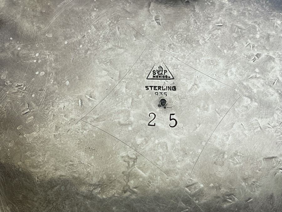 Mexican Sterling Silver 935 Footed Bowl 10.25W X 3H 684g $472 Melt Value [Photo 13]